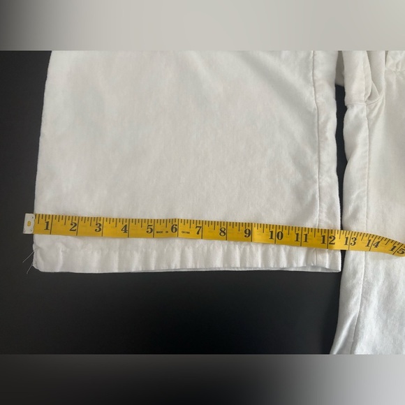 Abercrombie and Fitch Wide Slit Leg Resort Lined White Pants Size Medium - Picture 7 of 9